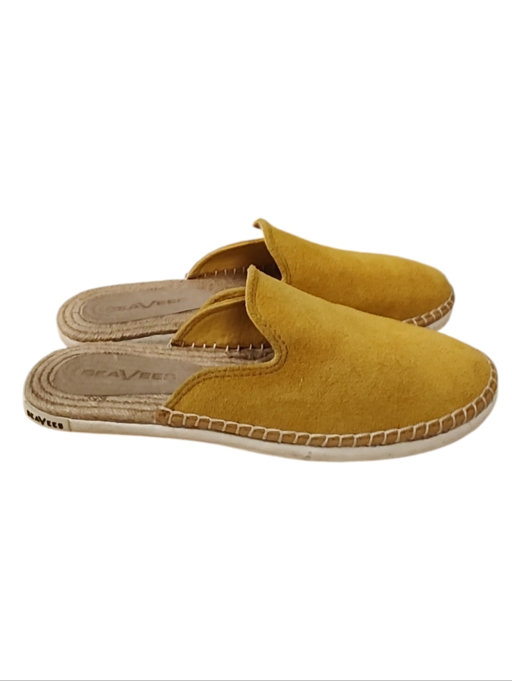 SeaVees "Ocean Park" Sunflower-Yellow Mule Shoe Sandal Slides Size 7